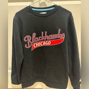 NHL Blackhawks Black and Red Sweatshirt